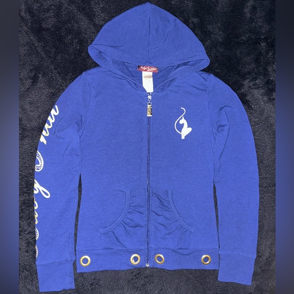 Vintage Baby Phat Y2K Signature Embroidered Beaded Logo Hoodie
-Size Small - Picture 3 of 6